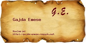 Gajda Emese névjegykártya